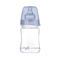 Biberon sticla baieti Diamond Glass Baby Shower, 150ml, LOVI