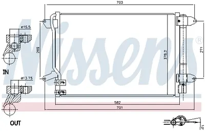 Radiator clima AC cu uscator VW BEETLE, JETTA IV 1.2-2.5 dupa 2010