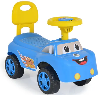 Mașină de împins Moni Toys - Keep Riding, albastră