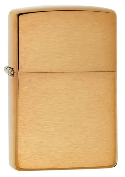 Bricheta Zippo Brushed Brass, clasica