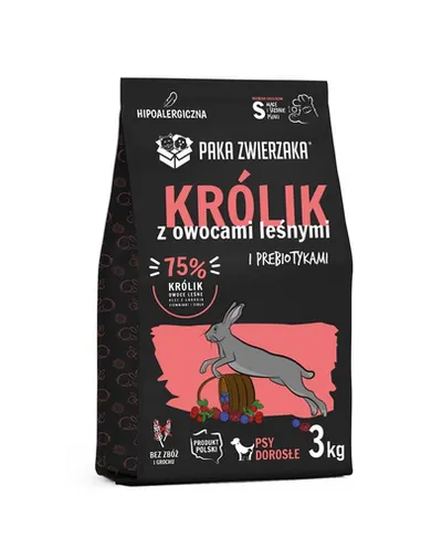 PAKA ZWIERZAKA Seventh Heaven Mancare uscata caini talie mica, cu iepure si fructe de padure 3kg
