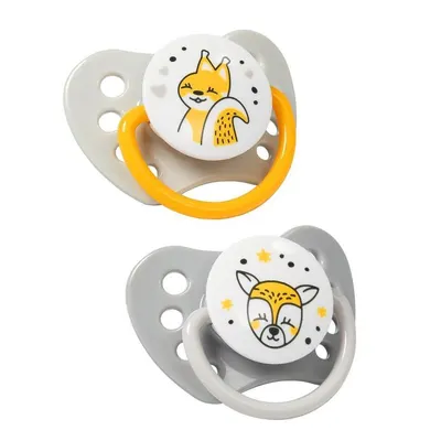 Suzete din silicon Babyono Natural Nursing - 3-6 luni, 2 bucăți