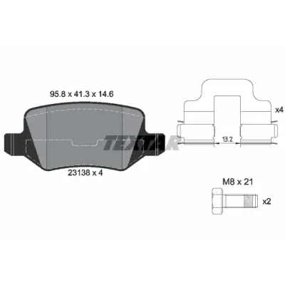 Set placute frana, frana disc TEXTAR 2313805