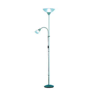 Lampadar Erzwo 1xMax.150W E27 + 1xMax.40W E14, baza metal - titan, abajur plastic - alb mat