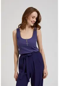 Top violet cu butoane - bumbac - Violet