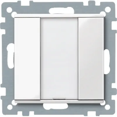 Buton KNX, 2 clapete, Alb polar, Sistem M