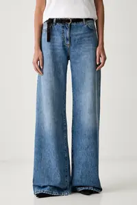 Elisabetta Franchi blugi wide leg pentru femei