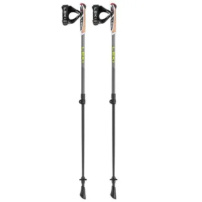 Bastoane Nordic Walking LEKI Spin Shark SL Alb/Verde