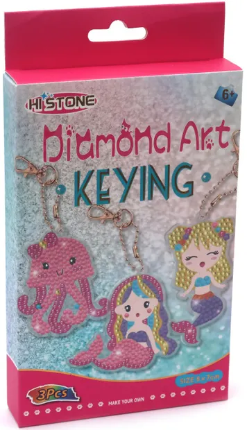Kit de pictură cu diamant Hi Stone - Sirene și caracatiță (3 buc . breloc )