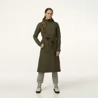 Geacă de ciclism femei Trenchcoat impermeabilă lungă verde