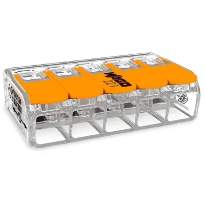 Set 10 cleme cu maneta 5 poli x 0.5 - 6mm2, 450V/4 kV/2, 41A Wago 221-615