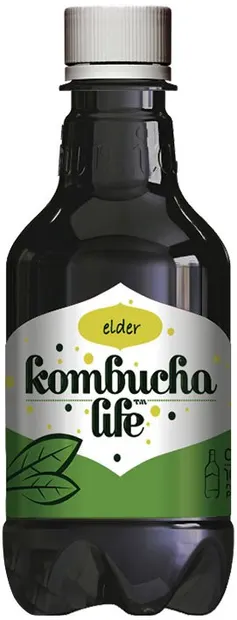 Elder Băutură naturală , 500 ml, Kombucha Life