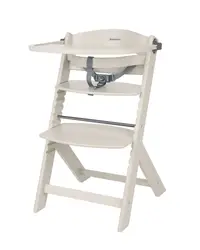 Scaun de masa pentru copii Kikkaboo Nordy Light Beige multifunctional cu structura din lemn,inaltime reglabila 10 nivele,recomandat pana la 10 ani35 kg,centura de siguranta,masuta detasabila