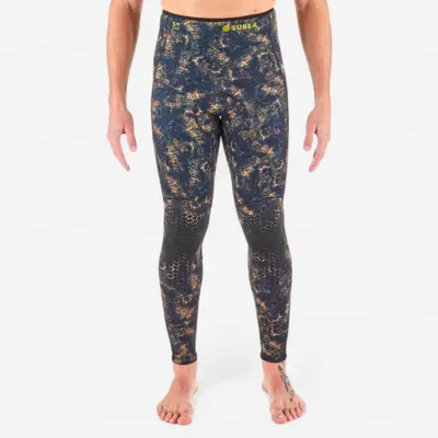 Pantalon scufundări camuflaj neopren 5 mm SPF 500 Kaki