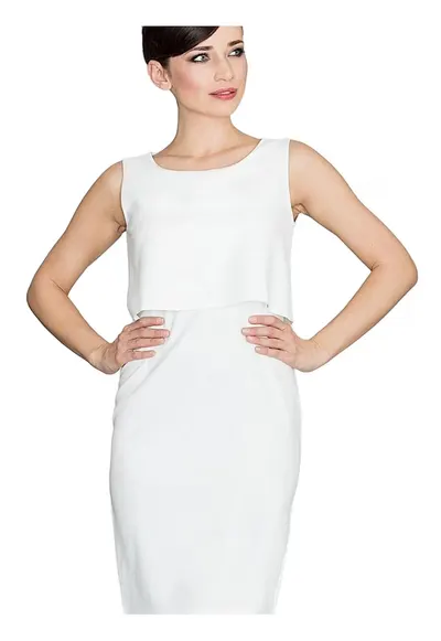 Rochie de cocktail - Poliester/Elastan - Bej