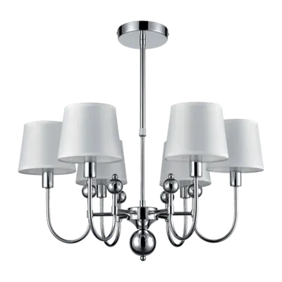 Candelabru Carmen 6xe27 Alb/krom