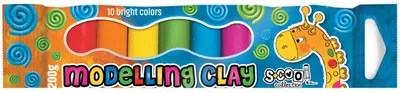 Plasticină S. Cool - 10 culori, 200 g