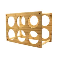 Suport pentru 6 sticle de vin, bambus, 35x24x18.5 cm, Excellent Houseware