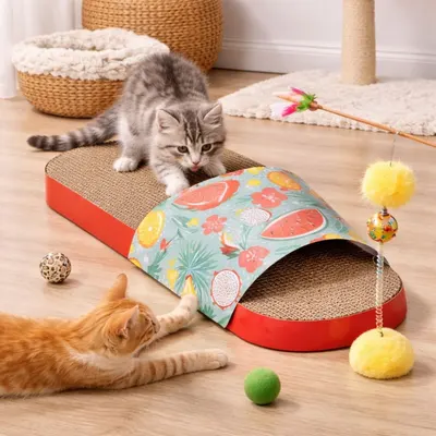 Sisal pentru pisici, model papuc, Koopman, 50x22x4 cm, colecția Cats, portocaliu