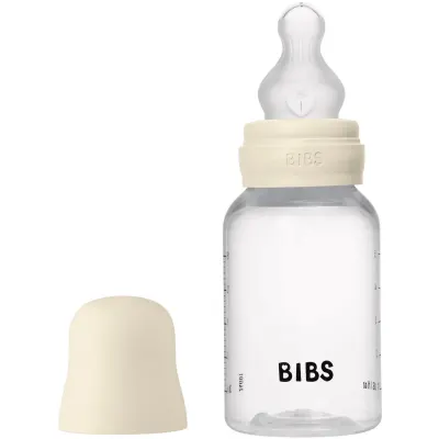 BIBS Anti-Colic Baby Bottle Silicone biberon anticolici cu suzetă din silicon Ivory 1 buc