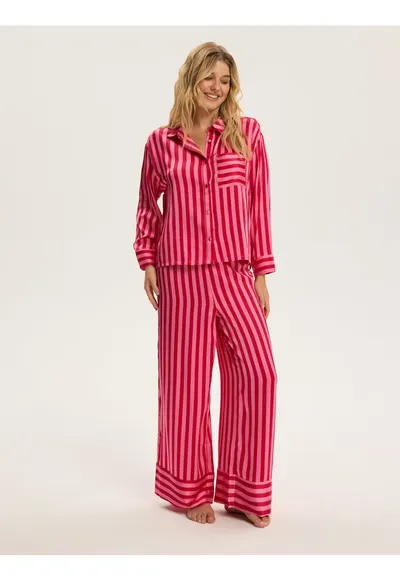 Pijama eleganta dama Roz deschis Cress - Dungi