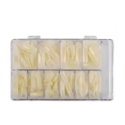 Set profesional 100 buc tipsuri culoare naturala, pentru manichiura unghii false