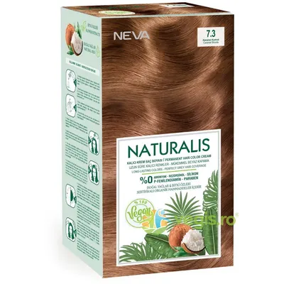 Vopsea de Par Vegana, fara Amoniac Blond Caramel 7.3 Naturalis Neva 150ml