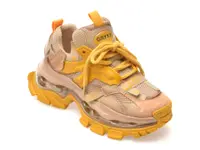 Pantofi sport GRYXX galbeni, 666128, din material textil si piele naturala