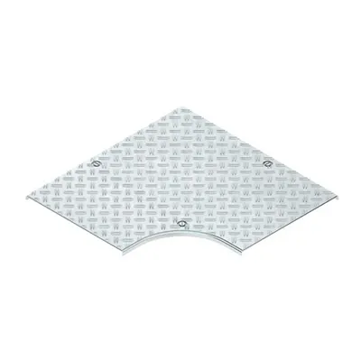 Capac pentru cot 90°, antiderapant R10 conform. conform DIN 51130 cu dispozitive de fixare pre-asamblate si suport pe toata suprafata, din aluminiu, pentru placi de verificare RESDVSRS 600