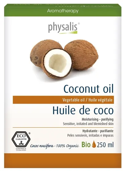 Ulei vegetal organic, nucă de cocos, 250 ml, Physalis