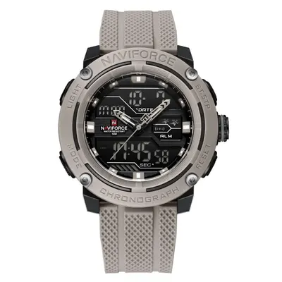 Ceas Bărbați Naviforce 7114 Gri - Funcții Multiple, Design Sport, Cronometru, Rezistent la Apă 5ATM