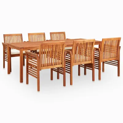 Gossi set mobilier de exterior cu perne 7 piese lemn masiv de acacia