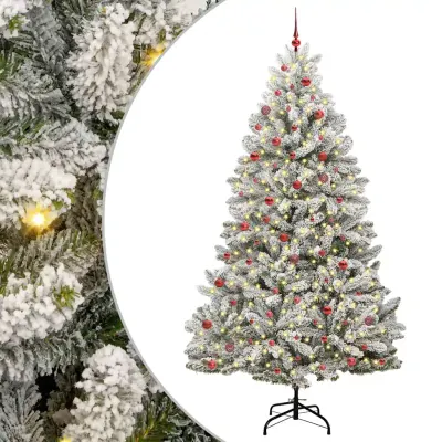 vidaXL Brad de Crăciun artificial 270 cm 300 LED-uri Alb cald