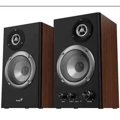 Boxe GENIUS 2.0, RMS: 36W 2 x 18W, amplificare integrata (Negru/Maro)