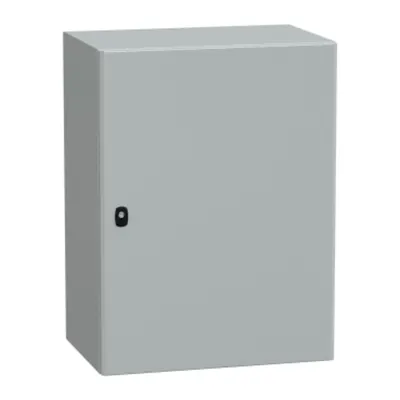 Usa simpla PanelSeT S3D cu/f. plas. mont. H800xL600xP400.IP66 IK10 RAL7035.