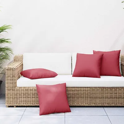 vidaXL Perne canapea 4 buc. roșu vin 60x60 cm, material textil