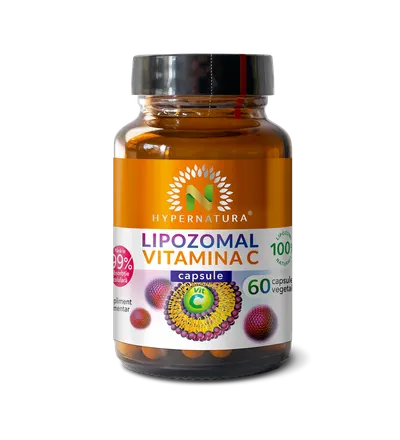 Hypernatura Lipozomal Vitamina C - supliment alimentar sub forma de capsule pentru sistemul imunitar - 60 cps