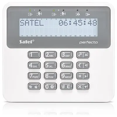 Tastatura alarma Satel PRF-LCD-WRL, Afisaj LCD, Wireless, Compatibila PERFECTA