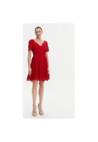 Rochie dama 251-ROMBRE - Poliester -Rosu - Rosu
