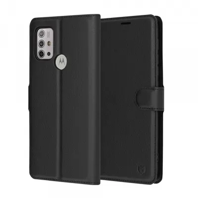 Husa pentru Motorola Moto G30 / G20 / G10, Techsuit, Leather Folio, Neagra