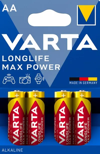 Baterii alcaline VARTA - Longlife Max Power, AA, 4 buc.