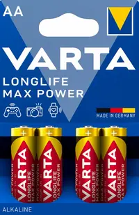 Baterii alcaline VARTA - Longlife Max Power, AA, 4 buc.