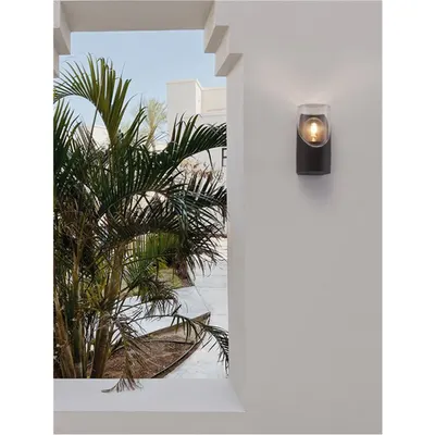Aplica SELENA Anthracit Aluminiu turnat Aluminum & Clear Acrylic LED E27 1x12 Wat 220-240 Volt Fara bec IP65