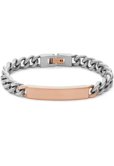 Bratara Vintage Glitz Two-Tone JF04230998 - Argintiu - Rose gold