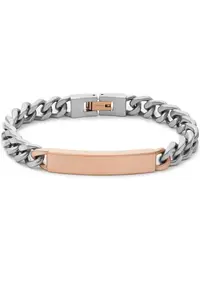 Bratara Vintage Glitz Two-Tone JF04230998 - Argintiu - Rose gold