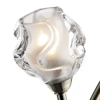 Aplica Seattle 2 Light Wall Light Antique Brass Glass