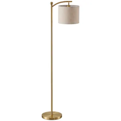 HOMCOM Lampadar LED cu Telecomandă, Lumină Reglabilă în 11 Temperaturi de Culoare și 11 Niveluri de Luminozitate, Auriu | Aosom Romania