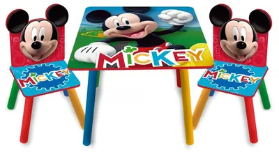 Set masuta si 2 scaunele Mickey Mouse Clubhouse