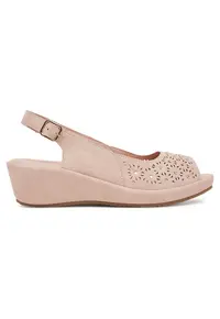 Sandale dama - material sintetic - Roz