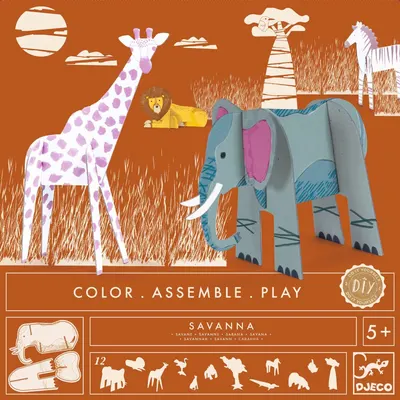 Set de asamblat Djeco - Savana